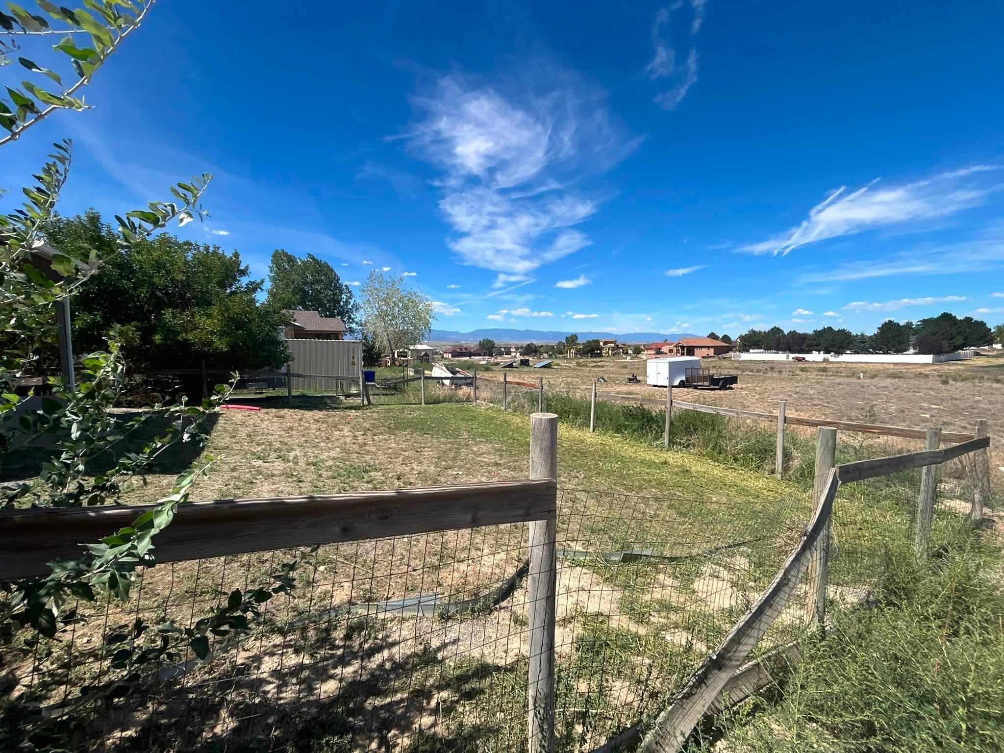 Wooden fencing installation on rural property